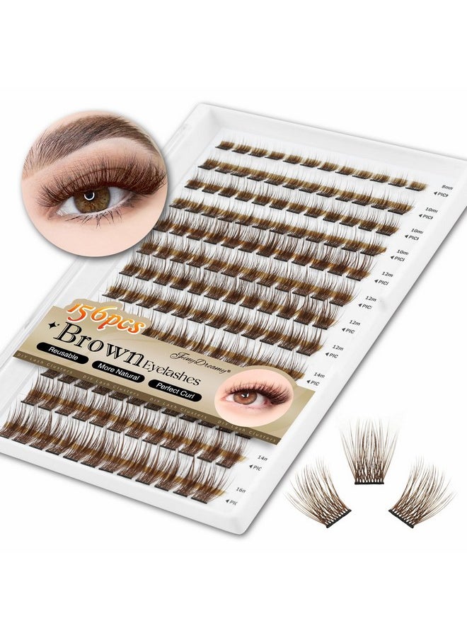 Brown Lash Clusters, 156Pcs Individual Lashes Natural Brown Cluster Lashes Extensions 8-16Mm Mix Lengths C Curl 0.07Mm Thickness Eyelash Clusters And Apply Under Your Lashes(Brown) - pzsku/Z91EAF381F205009E6A6DZ/45/_/1733729700/cf0ed63a-4739-445a-be7f-4a8e82babbab