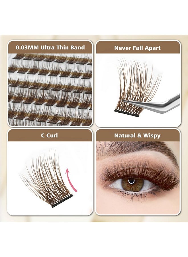 Brown Lash Clusters, 156Pcs Individual Lashes Natural Brown Cluster Lashes Extensions 8-16Mm Mix Lengths C Curl 0.07Mm Thickness Eyelash Clusters And Apply Under Your Lashes(Brown) - pzsku/Z91EAF381F205009E6A6DZ/45/_/1733729706/7b7de882-da5a-43d5-bf88-d1e68d788987