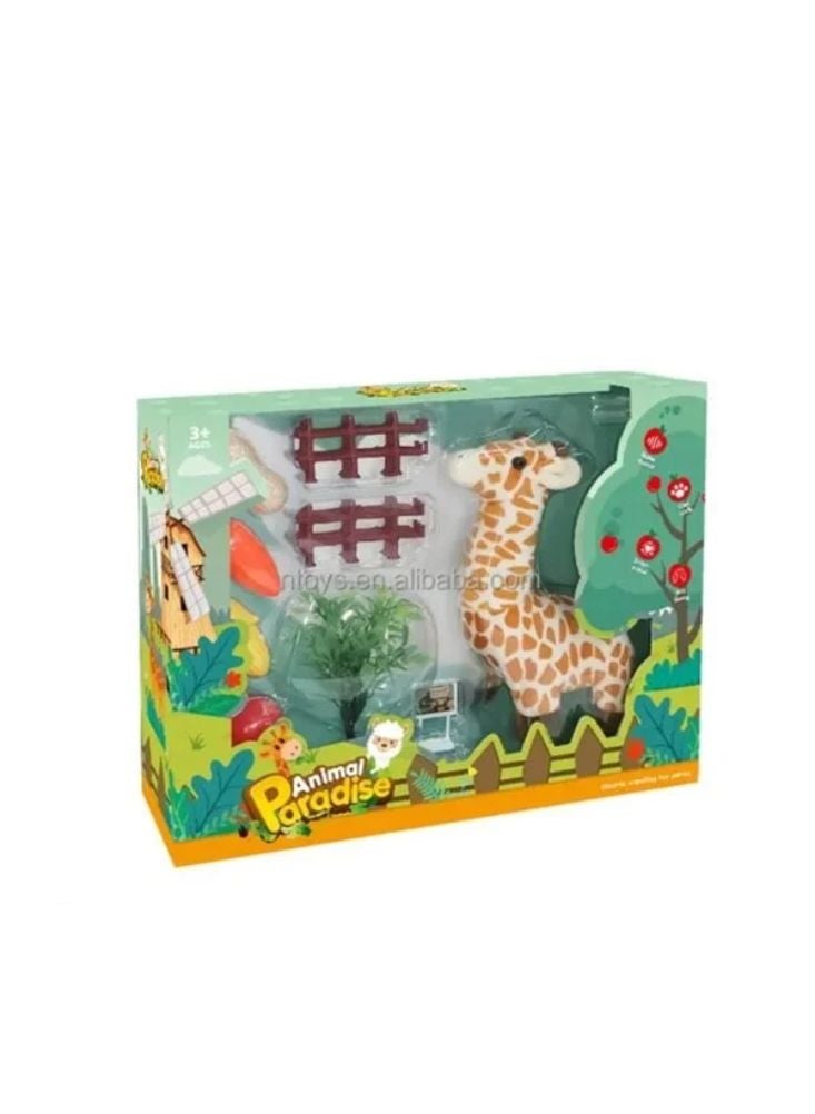 بريميم مجموعة ألعاب جنة الحيوانات – مجموعة مغامرات الزرافة وحديقة الحيوانات.