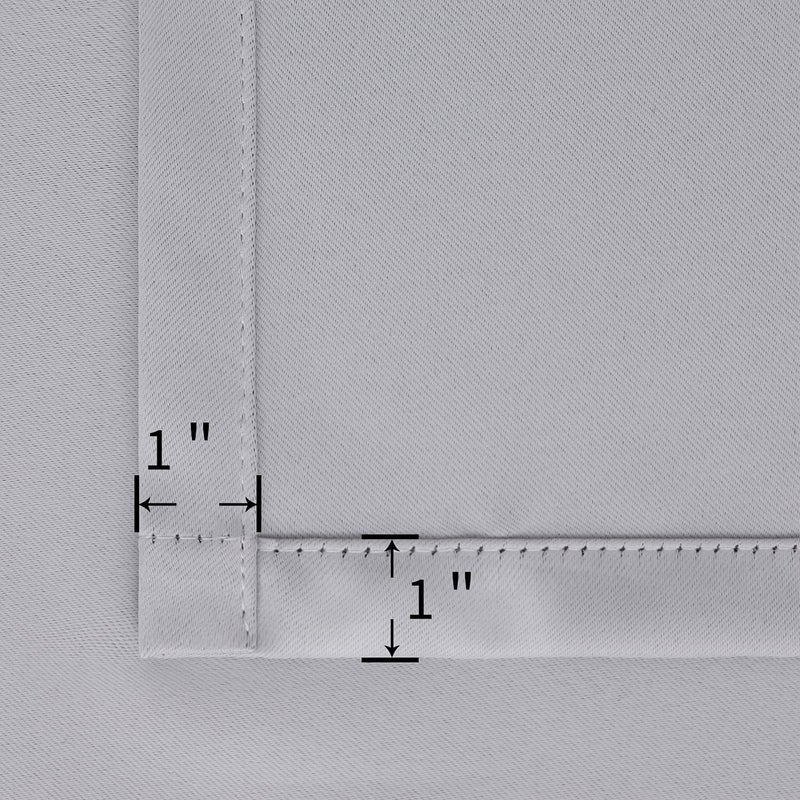 BGment Rod Pocket and Back Tab Blackout Curtains for Bedroom - Thermal Insulated Room Darkening Curtains for Living Room  2 Window Curtain Panels (42 x 45 Inch  Light Grey) - Image 5