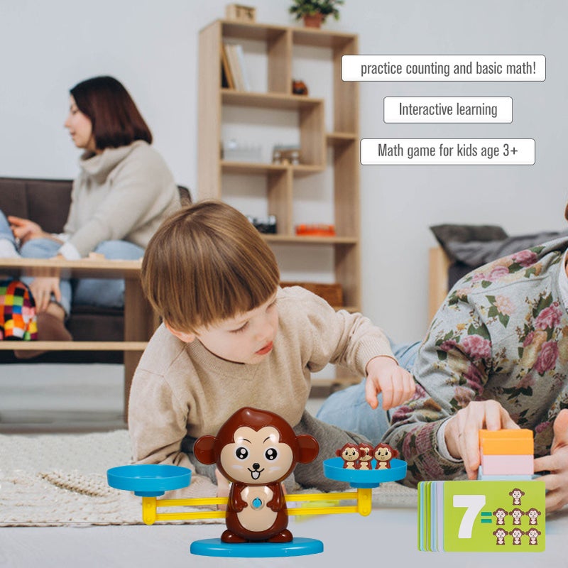 Balance Math Game Monkey Balance Counting Toys for Boys Girls Educational Number Toy - Image 4