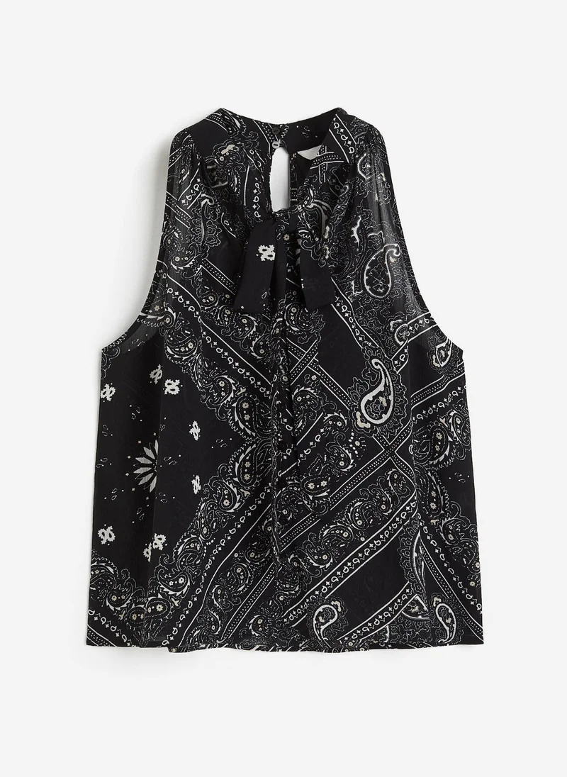 H&M Tie Neck Blouse