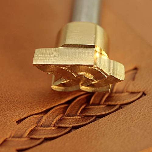 DandS ltd Knitting Leather Stamp Tool Professional Steel Craft Tool for Leatherworking Embossing Carving Stamping Leather Projects Belts Wallets DIY Projects Compatible with Mallet 251