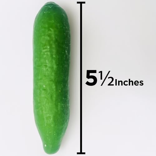 Vaulted Skulls & Co طعام واقعي | طعام مزيف | فاكهة صناعية | خضار صناعية | نسخة فاكهة | نسخة خضار | ديكور طعام مزيف | فاكهة قابلة للضغط | خضار قابلة للضغط (خيار) - Image 4