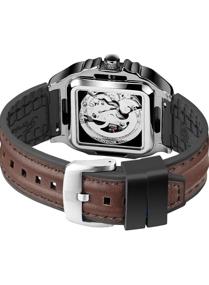 FORSINING Watches for Men Watch Leather Strap Luxury Luminous Water Resistant Automatic Mechanical Wristwatch 1008 - Image 5