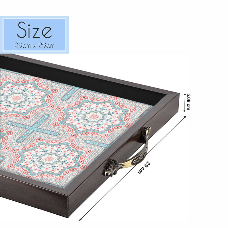 PAPER PLANE DESIGN Wooden Serving Tray for Serving, Square Large Serving Tray,Table Decoration Size - (29 cm x 29 cm) (A) - Image 5