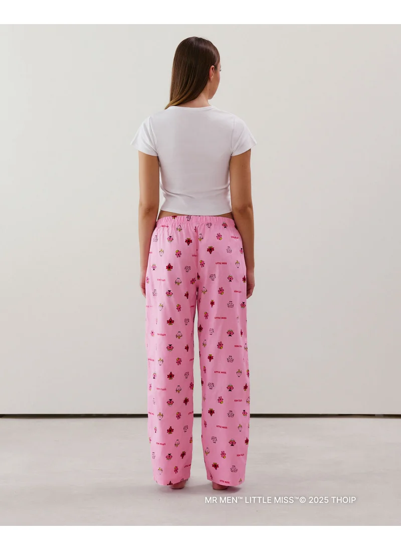 UNDIZ Straight pink cotton trousers