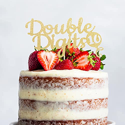 Festiko® Happy 10th Birthday - Double Digits Cake Topper, Glitter, Photo Decoration Props - Image 3