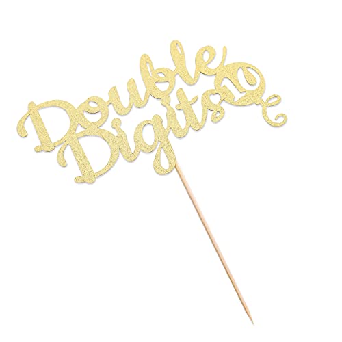Festiko® Happy 10th Birthday - Double Digits Cake Topper, Glitter, Photo Decoration Props - Image 5