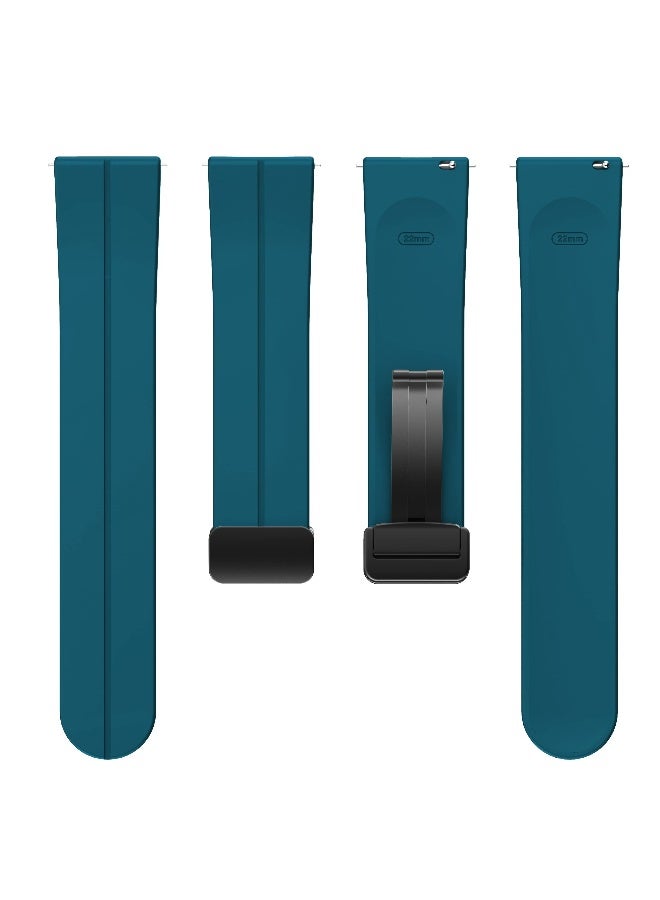 NIBEMINENT 22MM Straps Compatible with Huawei Watch GT5(46MM)/GT4(46MM)/GT3(46MM)/GT3 Pro(46MM)/GT2(46MM)/GT2e(46MM)/GT/GT Runner,Huawei Watch 4/4 Pro/3/3 Pro,Honor Watch 4 Pro/GS3/Magic Watch 2,Soft Silicone Band With Magnetic Buckle for Men,Women,Green  - Image 4