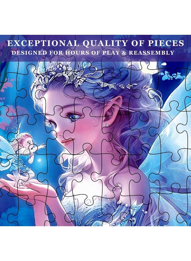 DAT Lina Arlo Glitter Princess Puzzle - 100 Piece Puzzle for Kids with Shimmering Bright Powder | Fairy Princess Puzzle | Educational & Fun for Ages 3+ - Image 4
