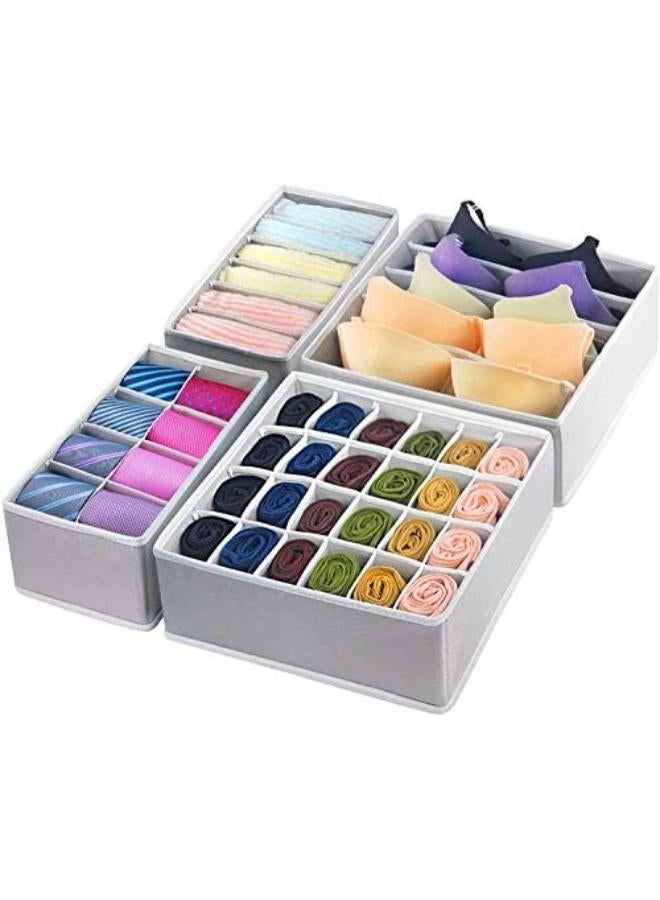 Simple Houseware Closet Underwear Organizer Drawer Divider 4 Set, Underwear Drawer Organizers, Desk Closet Organizer And Storage Drawer Organizer For Underwear, Bra, Socks - Image 1