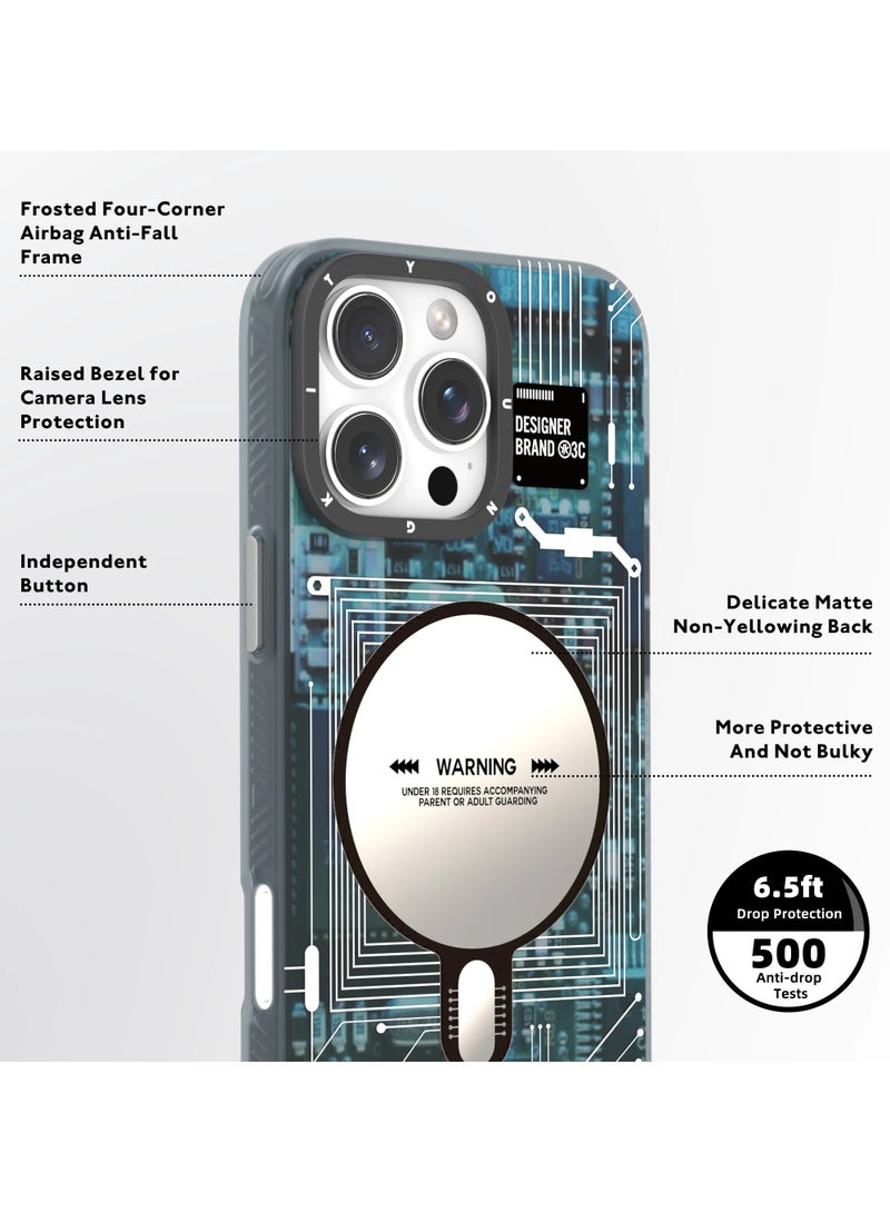 YOUNG KIT Futuristic Blue Circuit Board iPhone Case – Redefine Style for iPhone 16 Pro Max - Image 4