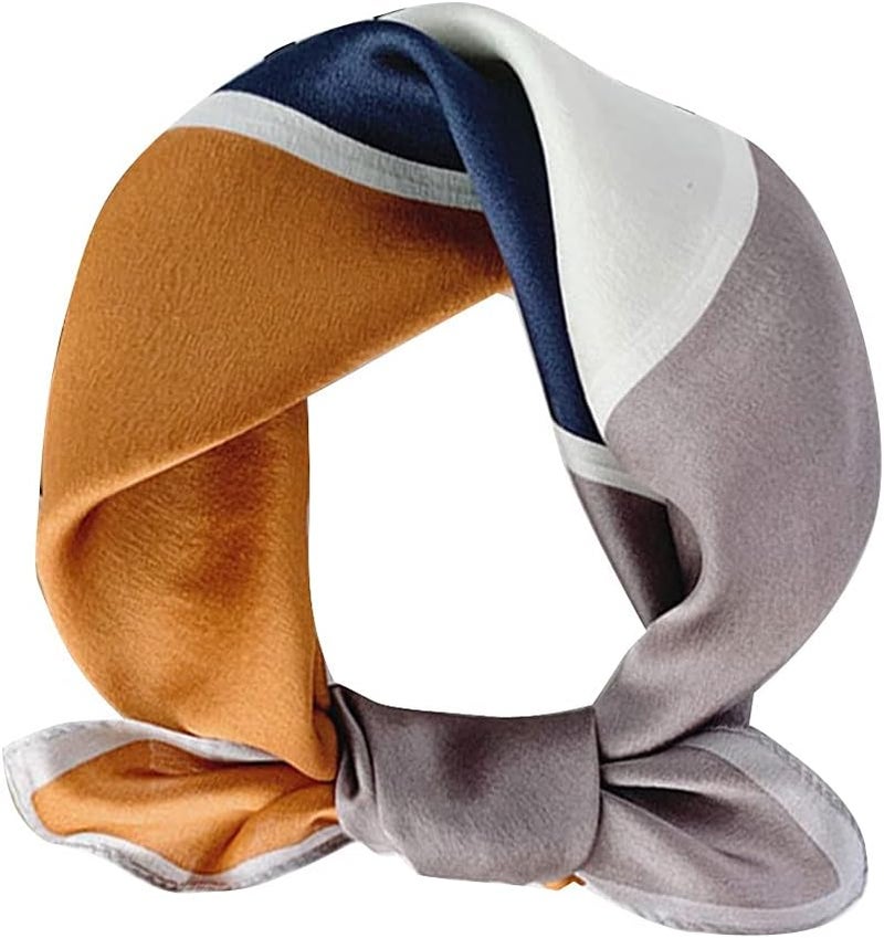 MEISEE Mulberry Silk Scarfs Women Small Square Scarf 21" x 21" Breathable Lightweight Neckerchief Headscarf - Image 1
