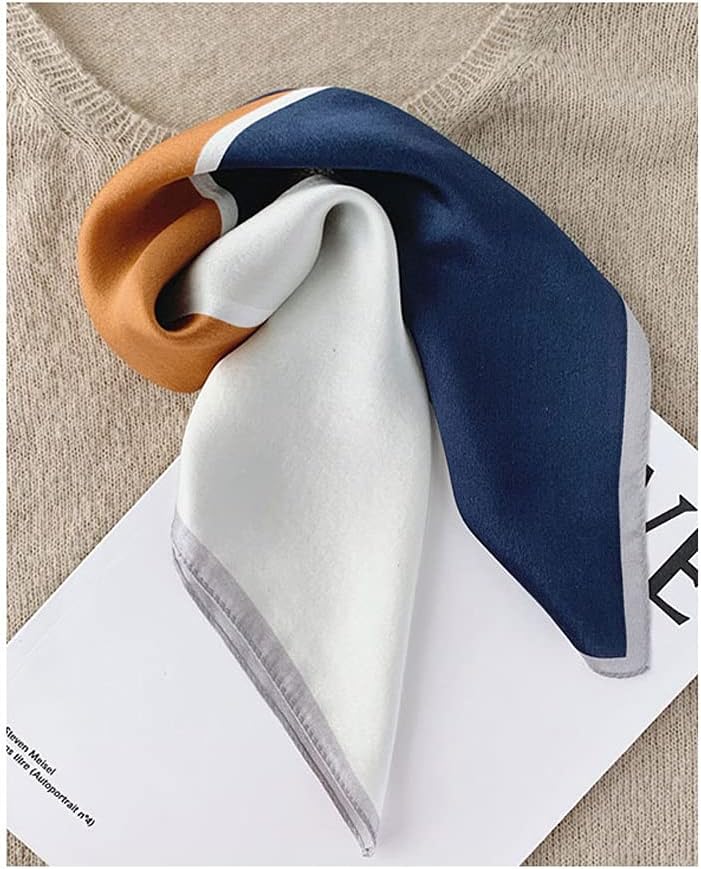 MEISEE Mulberry Silk Scarfs Women Small Square Scarf 21" x 21" Breathable Lightweight Neckerchief Headscarf - Image 2