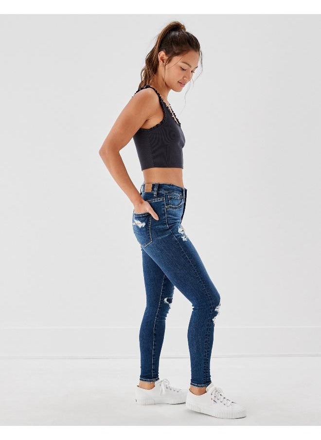 American Eagle - AE Ne(x)t Level Patched High V-Rise Jegging - Image 1