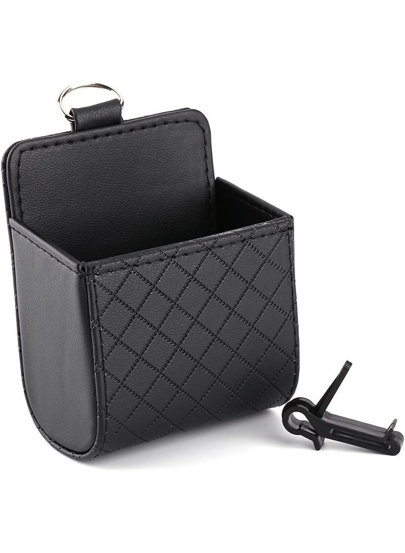 Cool Baby Car Storage Box, Black Car Air Vent Outlet Organizer Storage Bag Phone Case Box Holder Pocket - Image 1