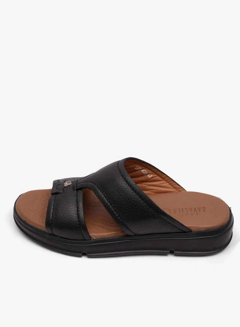 MENS ARABIC UOMO CAVALIER SANDALS LEO BLACK
