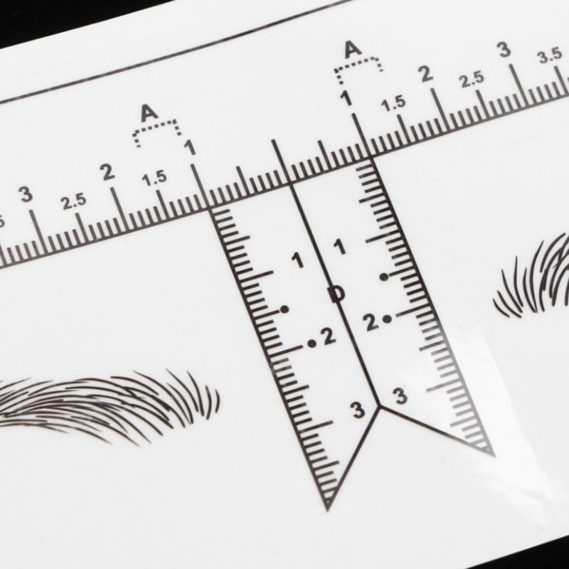 قالب الحواجب 10 ملصقات شفافة - دليل حواجب قابل للتخلص منه دقيق وعملي للمبتدئين في تатуير الحواجب والمستخدمين المتقدمين - Image 4