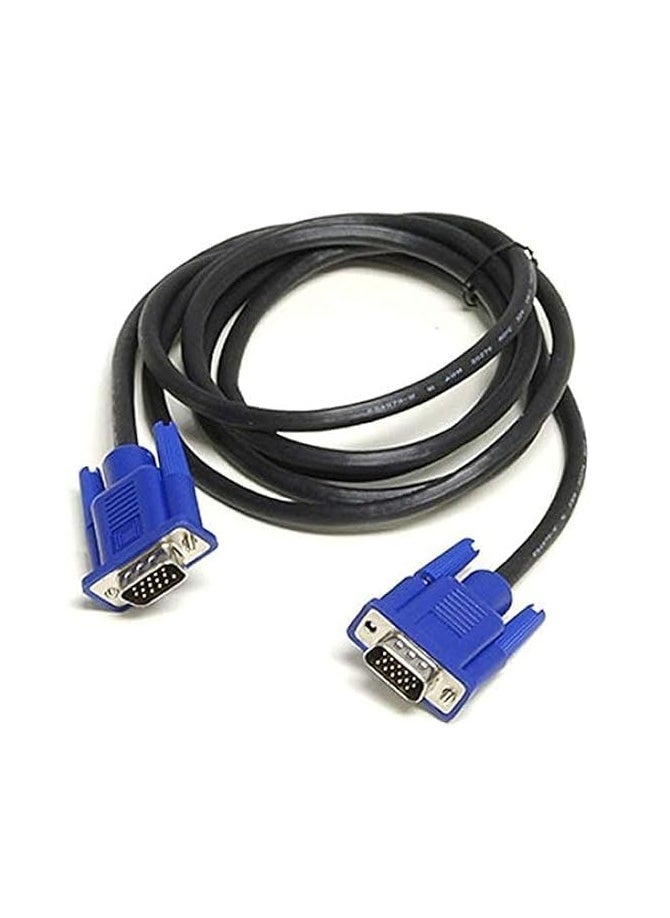 LEDIN VGA to VGA Video Cable 1.5m / 5ft for Computer PC Laptop to Monitor Screen Projector with VGA Plug Port  - Image 2