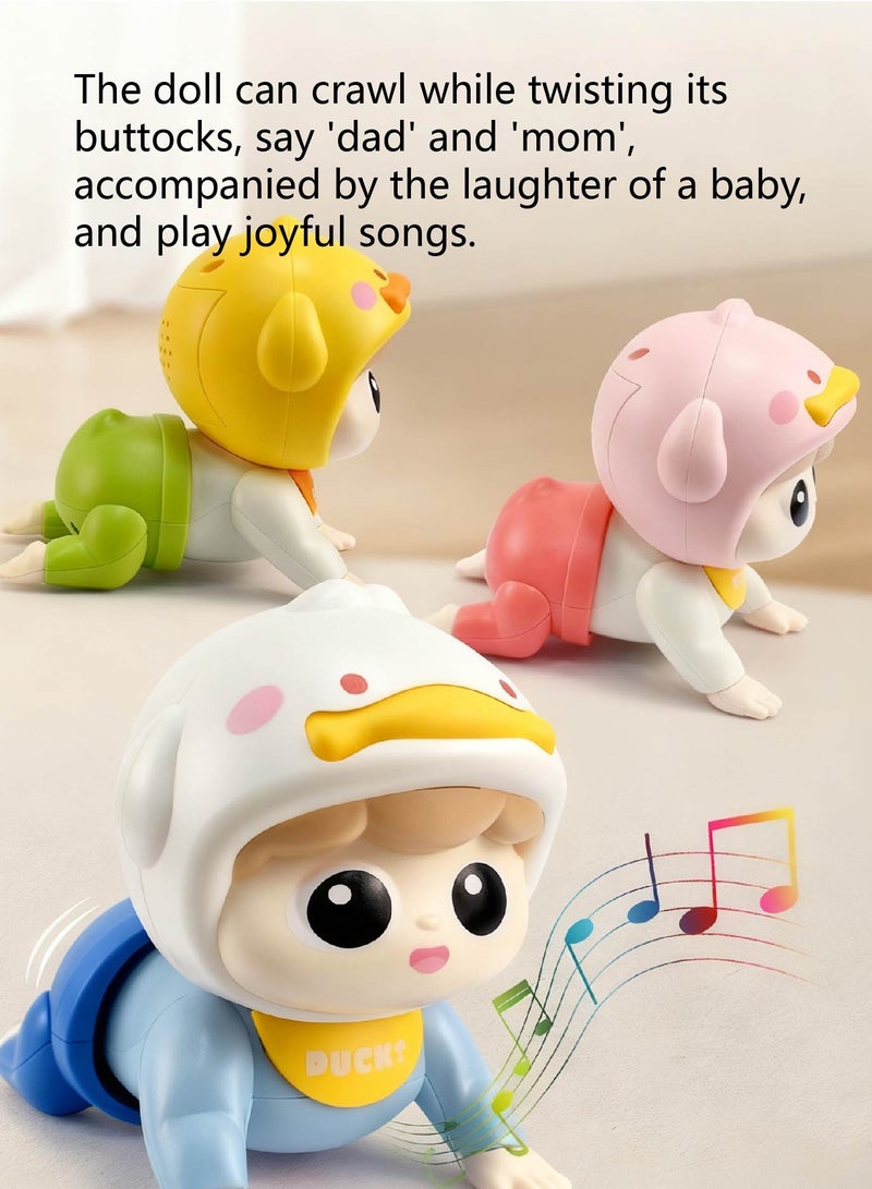 Baby Crawling Toy with Music & Voice, Interactive Learning Crawling Doll that Sings and Talks, Encourages Movement & Crawling for Infants & Kids 0-1 Year Old - Image 2