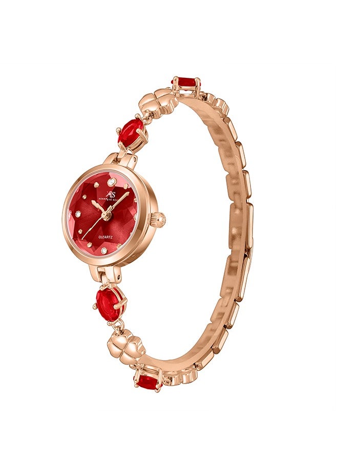 KENNETH SCOTT Women's Brass Analog Watch K23541-KBRR - 24 mm  - Image 2