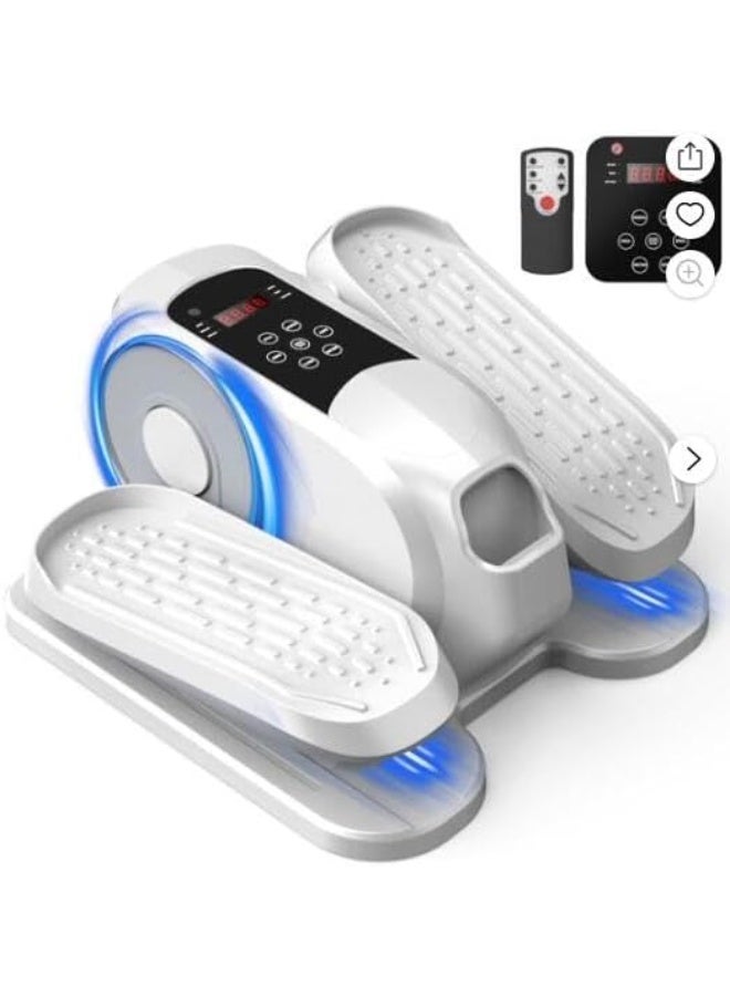 والالا جهاز بيضاوي الشكل تحت المكتب، جهاز تمرين أثناء الجلوس، جهاز تمرين كهربائي محمول هادئ بدواسة، مُجمّع بالكامل مع جهاز تحكم عن بعد و12 سرعة قابلة للتعديل - Image 1