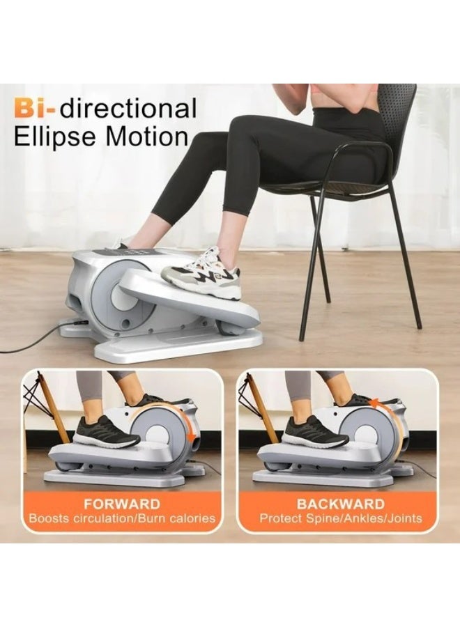 والالا جهاز بيضاوي الشكل تحت المكتب، جهاز تمرين أثناء الجلوس، جهاز تمرين كهربائي محمول هادئ بدواسة، مُجمّع بالكامل مع جهاز تحكم عن بعد و12 سرعة قابلة للتعديل - Image 3