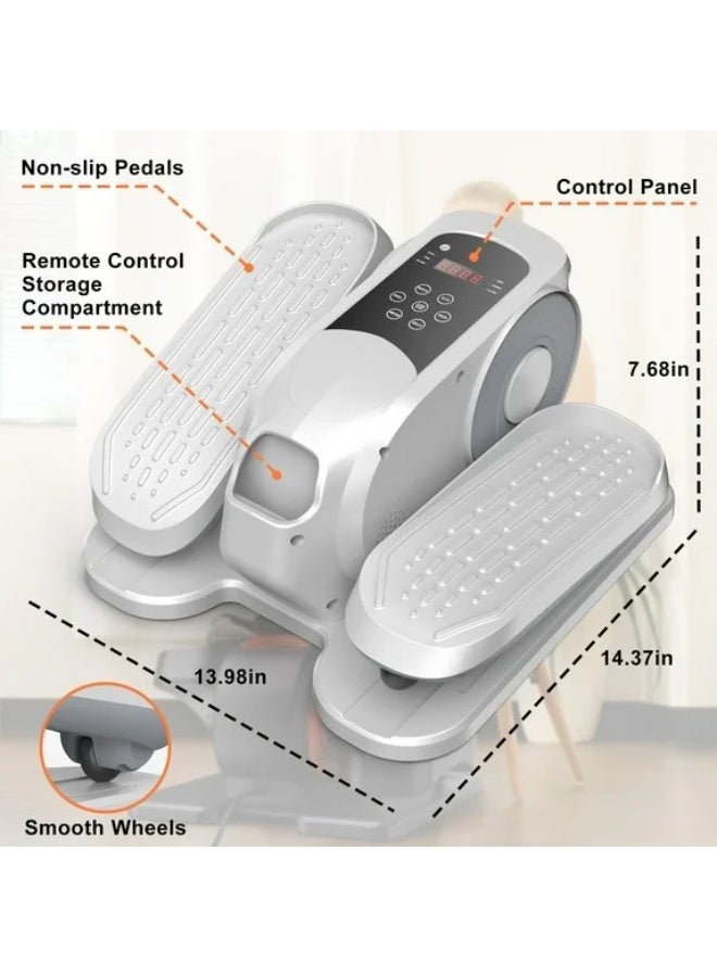 والالا جهاز بيضاوي الشكل تحت المكتب، جهاز تمرين أثناء الجلوس، جهاز تمرين كهربائي محمول هادئ بدواسة، مُجمّع بالكامل مع جهاز تحكم عن بعد و12 سرعة قابلة للتعديل - Image 5