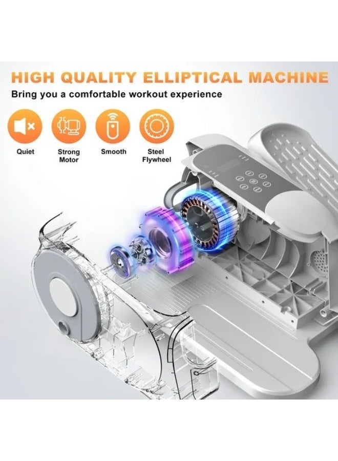 والالا جهاز بيضاوي الشكل تحت المكتب، جهاز تمرين أثناء الجلوس، جهاز تمرين كهربائي محمول هادئ بدواسة، مُجمّع بالكامل مع جهاز تحكم عن بعد و12 سرعة قابلة للتعديل - Image 2