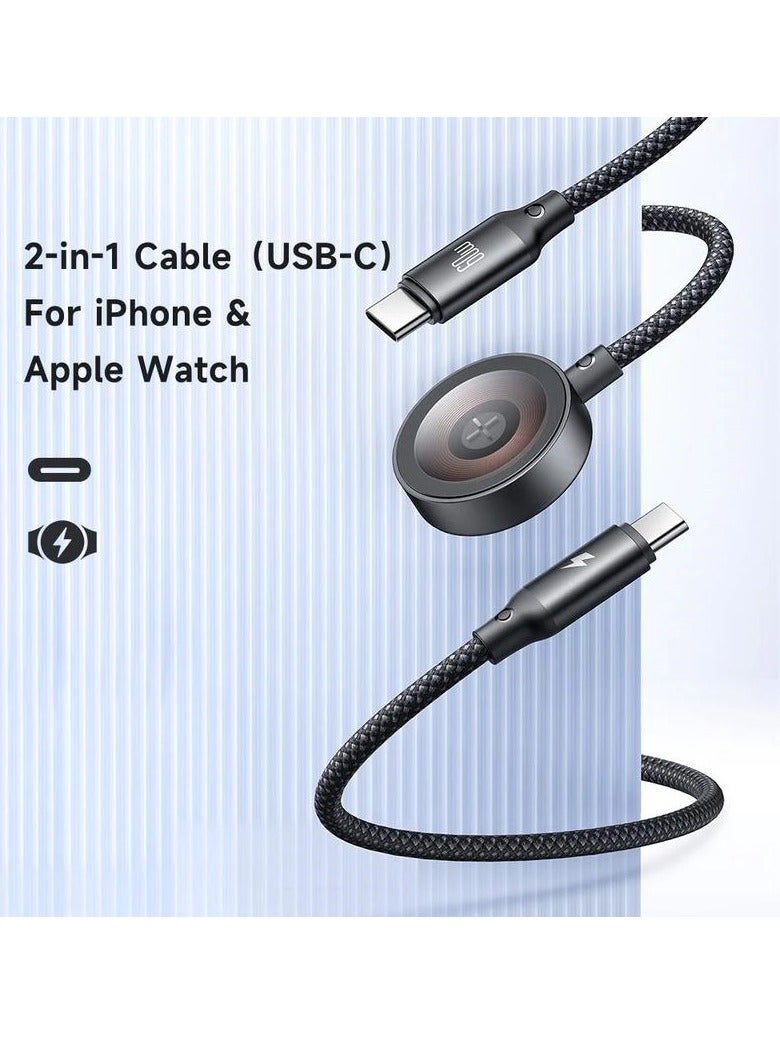 Mcdodo CA-2200 2 in-1 USB-C cable + Apple Watch charger 60W 1.2m