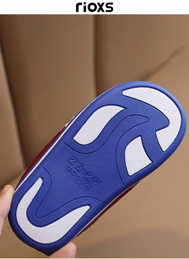 RIOXS - Disney Iron Man Boys Girls Closed Toe Slippers For Home Or Outdoor Use Warm Shoes For Children - Image 1