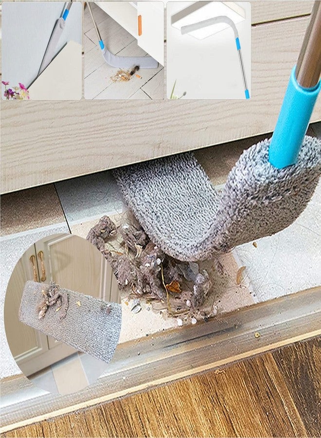JUPITER WARRIOR Retractable Gap Dust Clean Under Appliance Microfiber Duster Dust Cleaning Brush with Extendable 3 Pole (31.5''-59.1''),Bendable Removable Washable Gap Dust Cleaner for Sofa Bed Furniture Bottom - Image 2