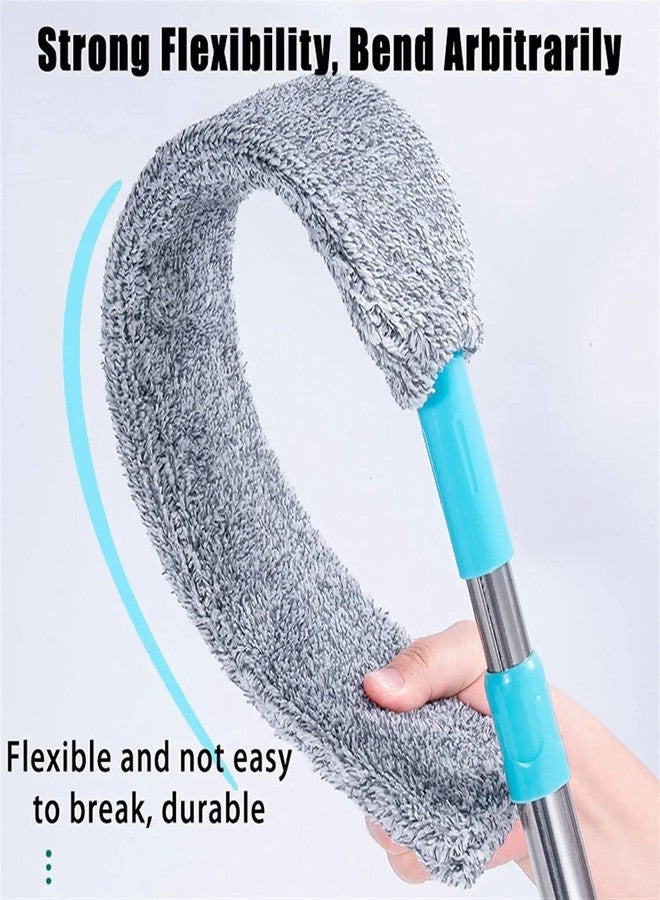 JUPITER WARRIOR Retractable Gap Dust Clean Under Appliance Microfiber Duster Dust Cleaning Brush with Extendable 3 Pole (31.5''-59.1''),Bendable Removable Washable Gap Dust Cleaner for Sofa Bed Furniture Bottom - Image 4
