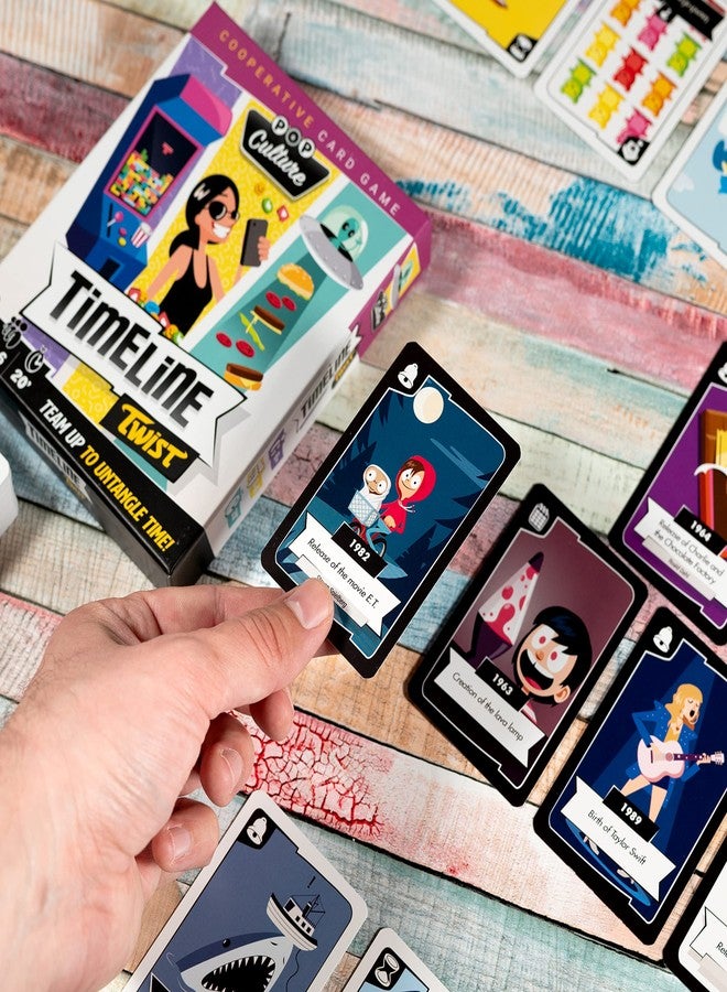 Asmodee Timeline Twist Pop Culture Edition - Test Your Chronological Knowledge! Cooperative Trivia Game, Fun Family Game for Kids and Adults, Ages 8+, 2-6 Players, 20 Minute Playtime, Made by Zygomatic - Image 5
