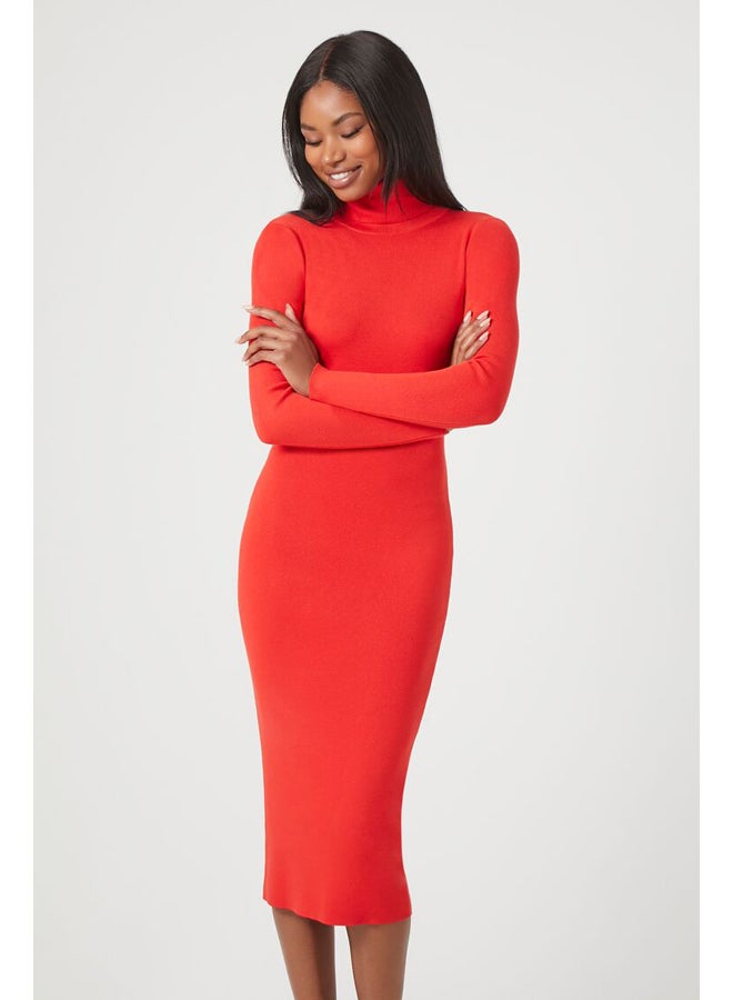 FOREVER 21 Mock Neck Midi Sweater Dress - Image 2