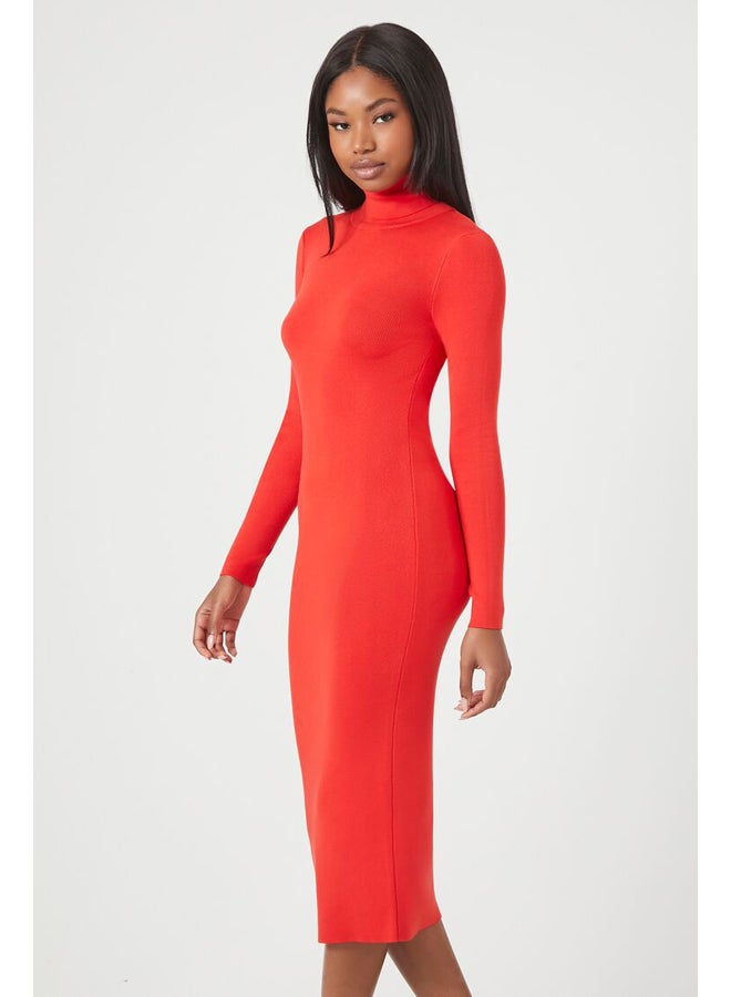 FOREVER 21 Mock Neck Midi Sweater Dress - Image 3