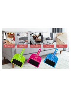 Generic SUPDY Multipurpose Dustpan Broom Set for Drawers, Laptops, Keyboards, Dining Table, Car Seats, Carpets (1 Set) Multi Color  - Image 2