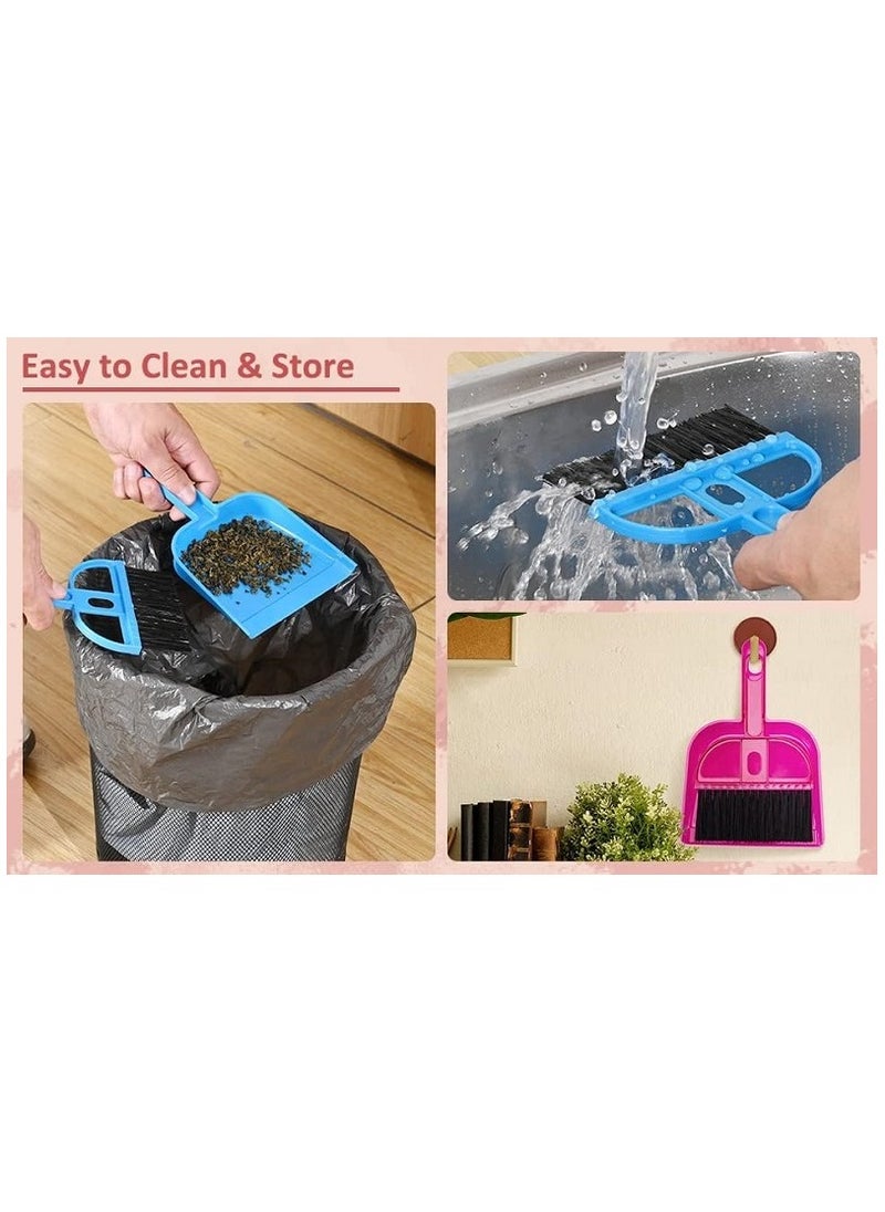 Generic - SUPDY Multipurpose Dustpan Broom Set for Drawers, Laptops, Keyboards, Dining Table, Car Seats, Carpets (1 Set) Multi Color - Image 1