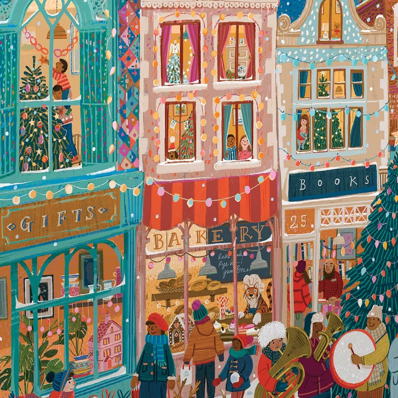 eeBoo 1000 Piece Puzzle A Happy Holiday Jigsaw Puzzle for Adults Square 23 x 23 Made with Recycled Board VegetableBased Ink - Image 3