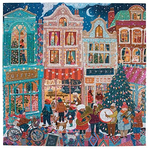 eeBoo 1000 Piece Puzzle A Happy Holiday Jigsaw Puzzle for Adults Square 23 x 23 Made with Recycled Board VegetableBased Ink - Image 5