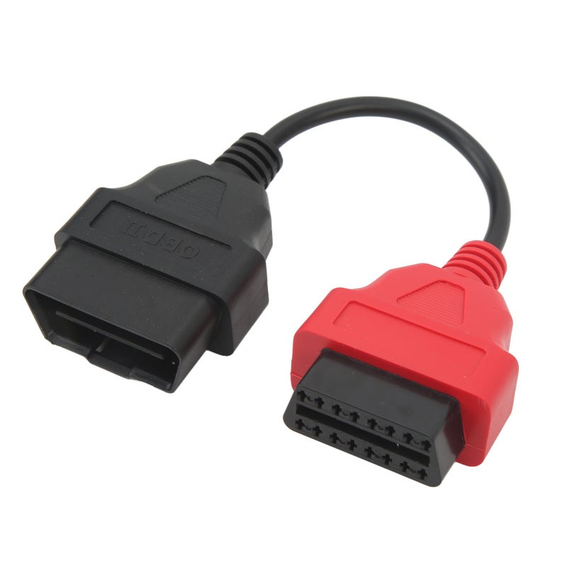 OBD2 Scanner Cable: 7 Pin Female & 3 Pin Male Head, ABS High Toughness Material - SRS Diagnostic Access, Red Connector for Easy Identification, Fiat ECUScan Replacement for Multiecuscan Diagnostic Sys - Image 1