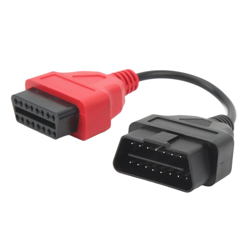 OBD2 Scanner Cable: 7 Pin Female & 3 Pin Male Head, ABS High Toughness Material - SRS Diagnostic Access, Red Connector for Easy Identification, Fiat ECUScan Replacement for Multiecuscan Diagnostic Sys - Image 4