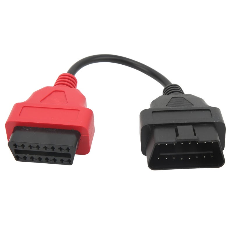 OBD2 Scanner Cable: 7 Pin Female & 3 Pin Male Head, ABS High Toughness Material - SRS Diagnostic Access, Red Connector for Easy Identification, Fiat ECUScan Replacement for Multiecuscan Diagnostic Sys - Image 2