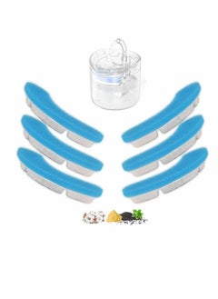 Cat Water Fountain Filter Replacement Upgrade Cat Fountain Filter Arc Shaped Safe Washable Animal Water Fountain Filters with 6 Filtration System for HAPUP Dog Kitty Spout Cat Fountain