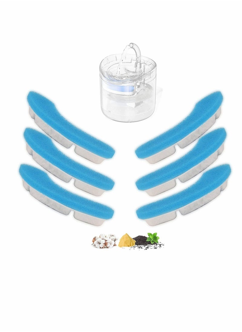 Generic - Cat Water Fountain Filter Replacement Upgrade Cat Fountain Filter Arc Shaped Safe Washable Animal Water Fountain Filters with 6 Filtration System for HAPUP Dog Kitty Spout Cat Fountain - Image 1