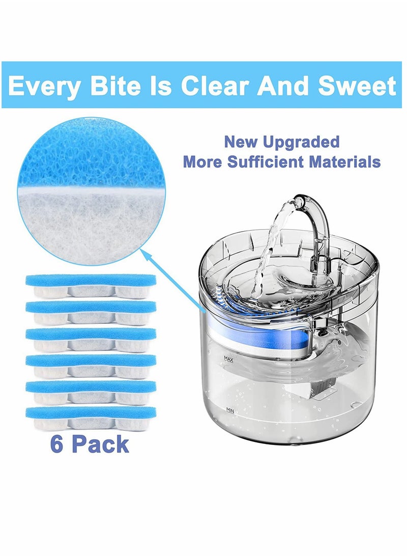 Generic - Cat Water Fountain Filter Replacement Upgrade Cat Fountain Filter Arc Shaped Safe Washable Animal Water Fountain Filters with 6 Filtration System for HAPUP Dog Kitty Spout Cat Fountain - Image 1