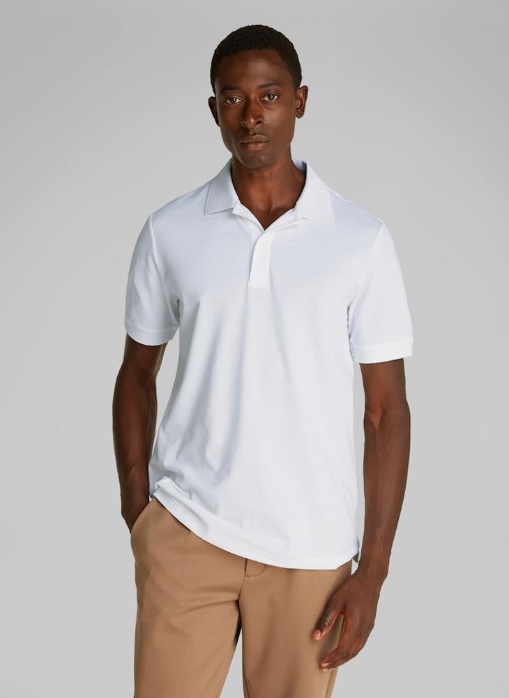 CALVIN KLEIN - Slim Thermo Tech Pique Short Sleeve Polo - Image 1