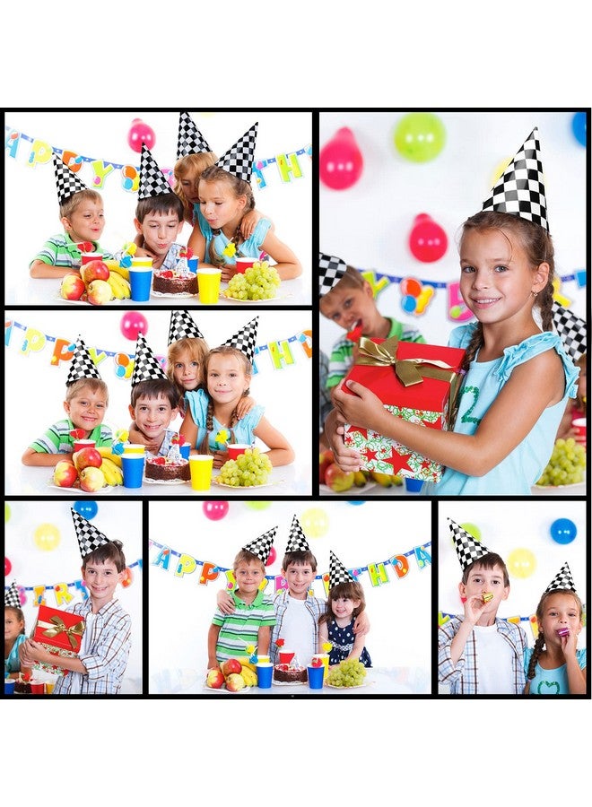 Teling 30 قطعة قبعات حفلة عيد الميلاد على شكل سيارة/بقرة - قبعات ورقية مخروطية لزينة حفلات عيد الميلاد للأطفال والبالغين (سيارة سباق) - Image 4