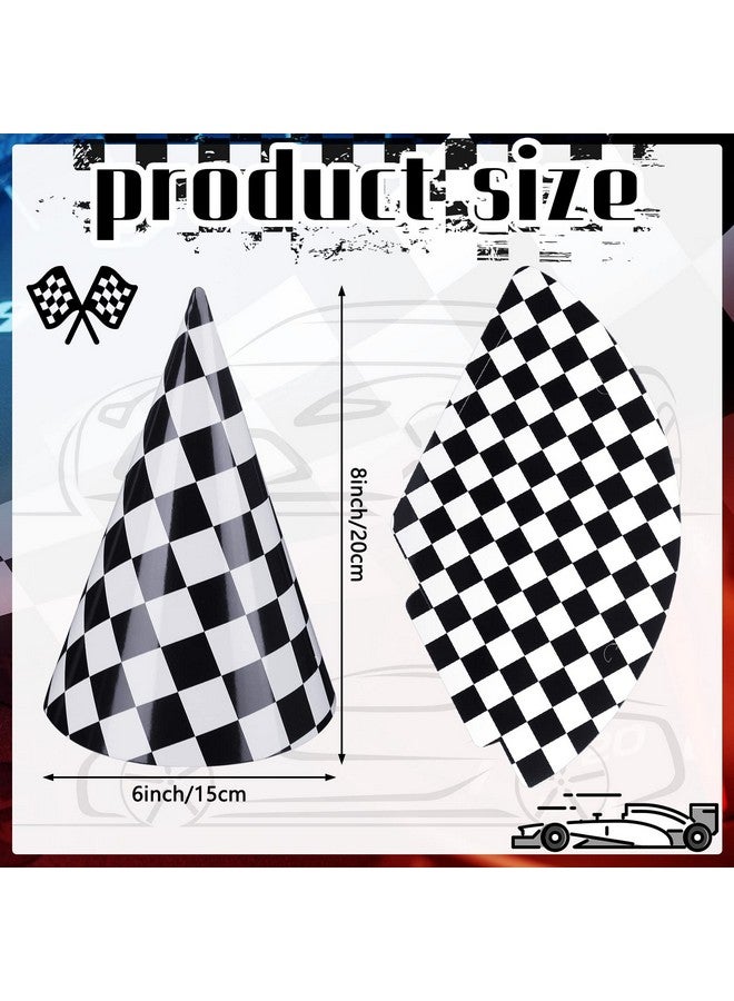 Teling 30 قطعة قبعات حفلة عيد الميلاد على شكل سيارة/بقرة - قبعات ورقية مخروطية لزينة حفلات عيد الميلاد للأطفال والبالغين (سيارة سباق) - Image 3